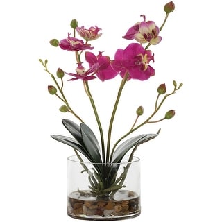 Uttermost 60220 Glory Orchid 13" Tall Glass Faux Flora Planter