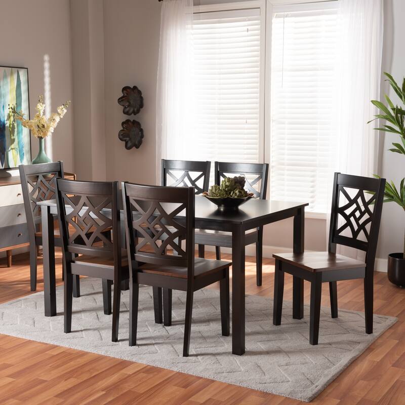 Nicolette Modern and Contemporary Transitional 7-PC Dining Set