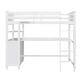 preview thumbnail 6 of 16, Stylish & Simple Twin size Loft Bed with Drawers and Built-in Desk, Wooden Loft Bed with Shelves, Health and Comfort, White