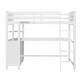 preview thumbnail 3 of 43, Twin Size Loft Bed Kids Bed Frame Wooden Storage Bed with Desk, Shelves, Pull-out Drawers, Ladder and Guardrail
