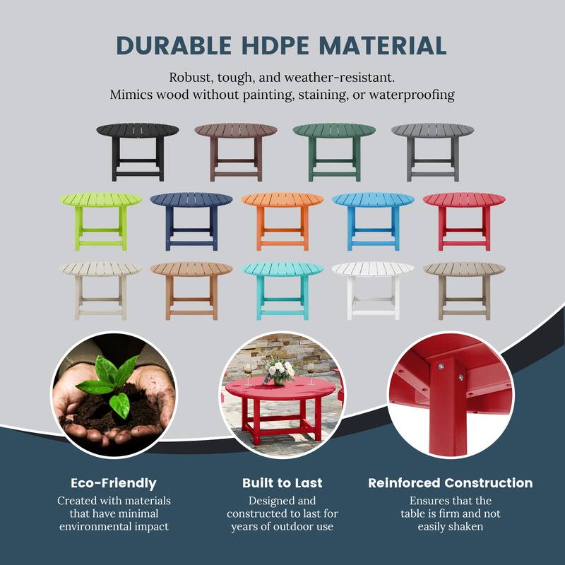 Altura Outdoor 5-Piece Adirondack Chair & Round Coffee Table Conversation Set