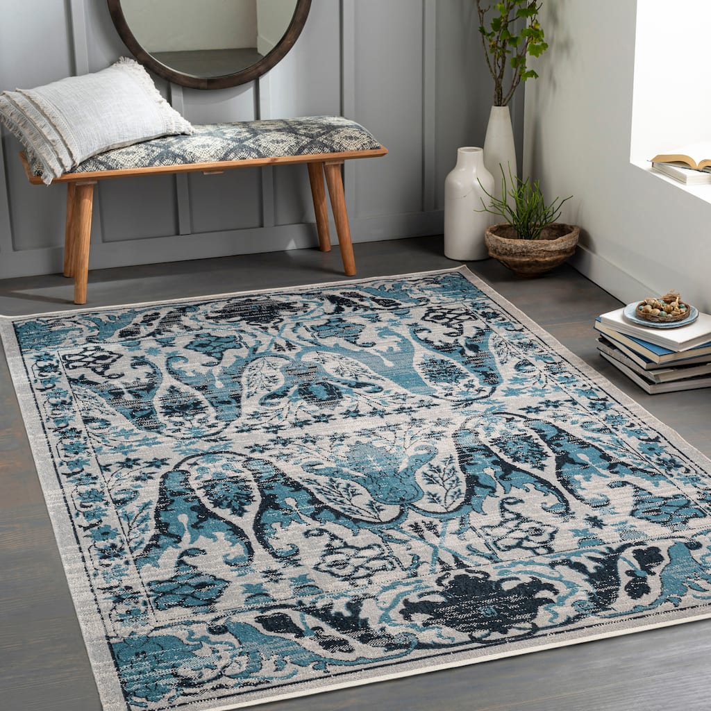 Livabliss Ember Boho Machine Washable Area Rug