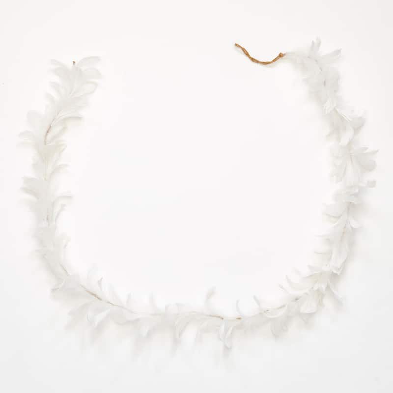 71" Feather Garland, White - 71