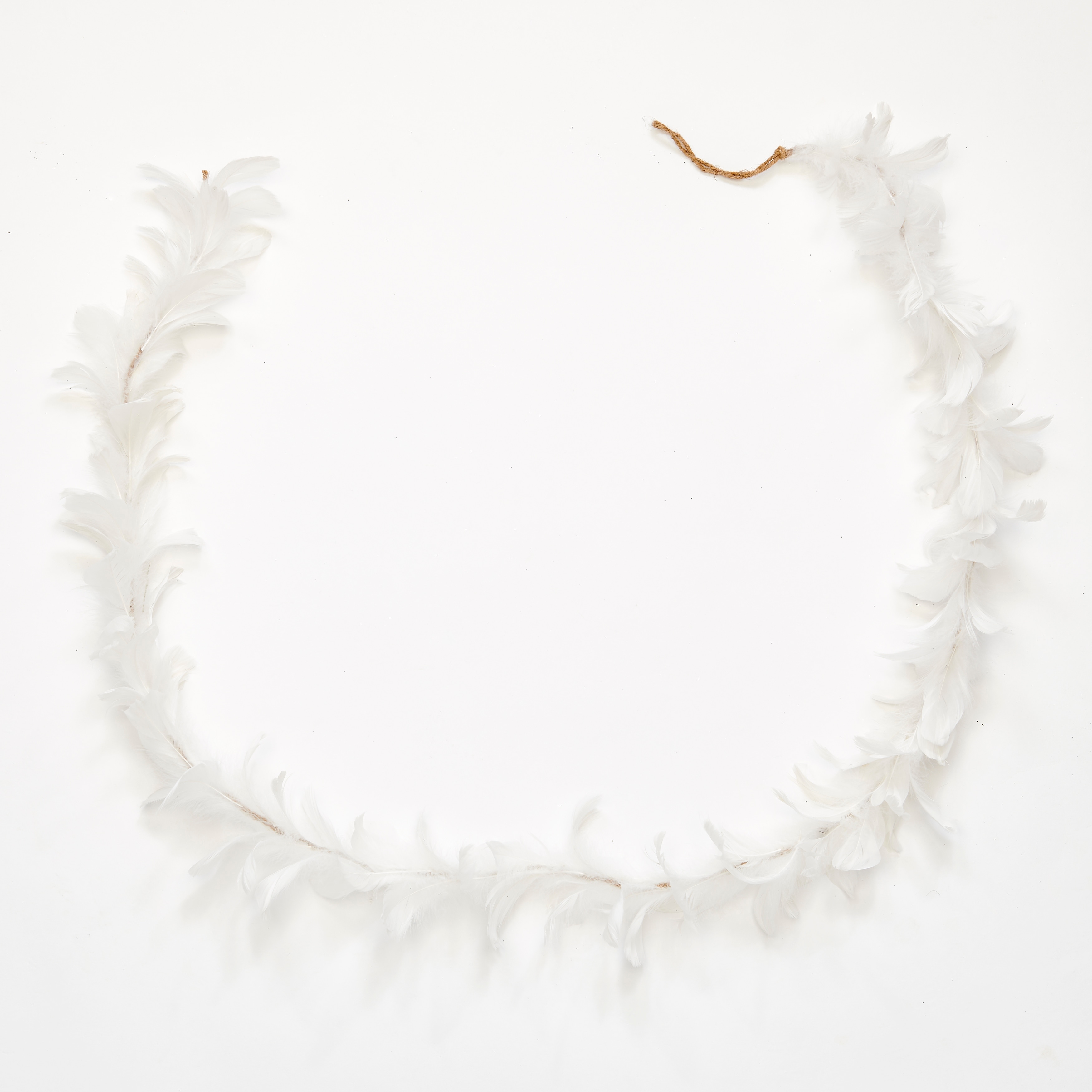 71" Feather Garland, White - 71