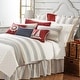 preview thumbnail 2 of 1, HiEnd Accents Prescott Stripe Ruffled Bed Skirt