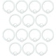 preview thumbnail 16 of 30, Set of 14 Solid Metal Window Drapery Curtain Panel Ring with Eyelet, 1.5" Inner Diameter, Fits Up to 1.25" Rod Glossy White - Glossy