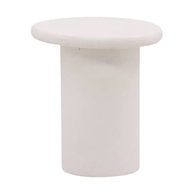 Rowan Concrete Terrazzo End Table, White