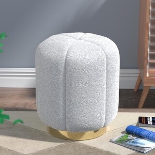 Velvet Fabric Cover Ottoman Soft Foot Stool Make Up Stool with ...