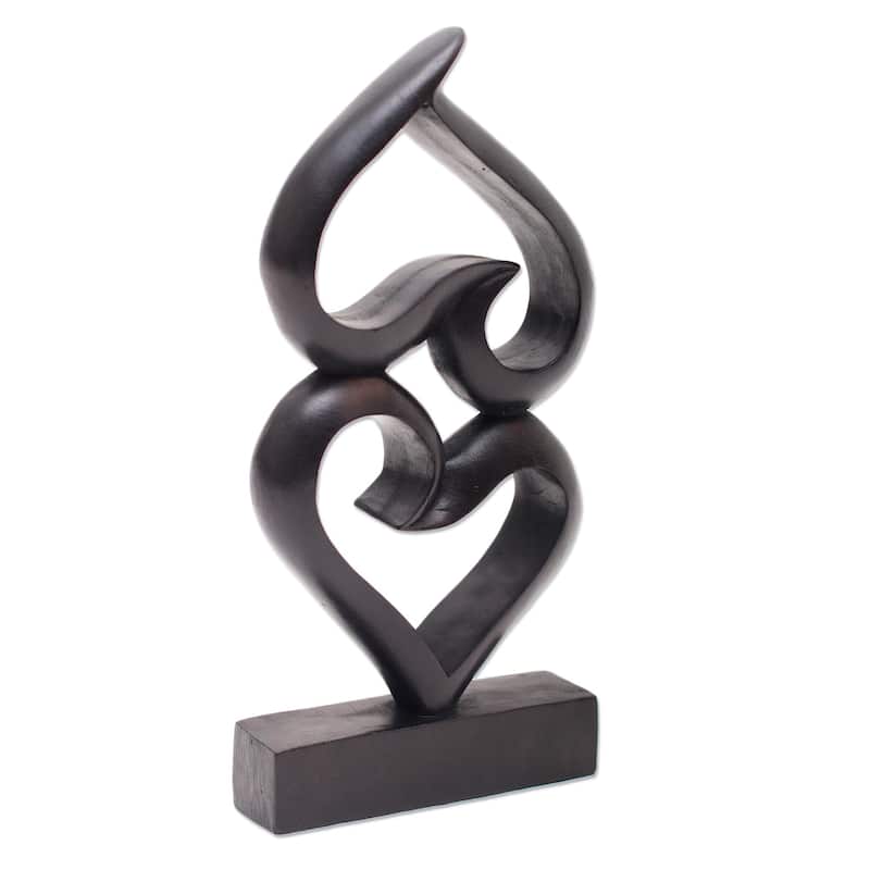 Novica Handmade Double The Love Wood Sculpture