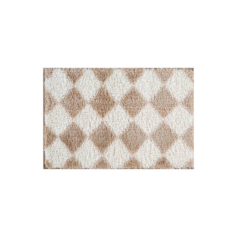 Diamond Wave Shag Rug - Cozy Feel for Living Room, Bedroom, or Entryway - Anthracite Dark Gray - Medium Pile