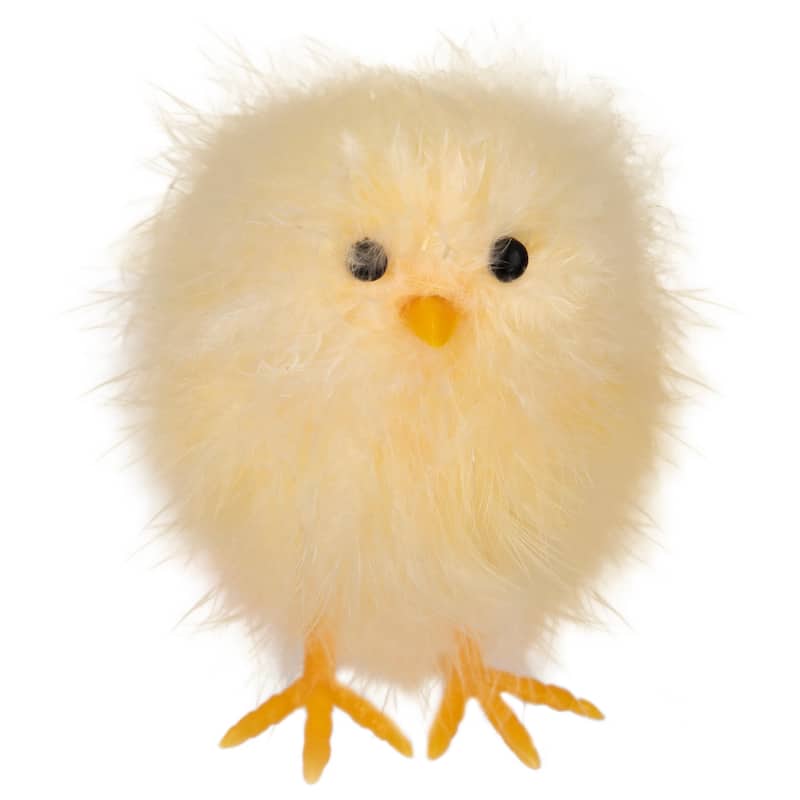 Furry Chicks Easter Decorations - 3.25" - Set of 3