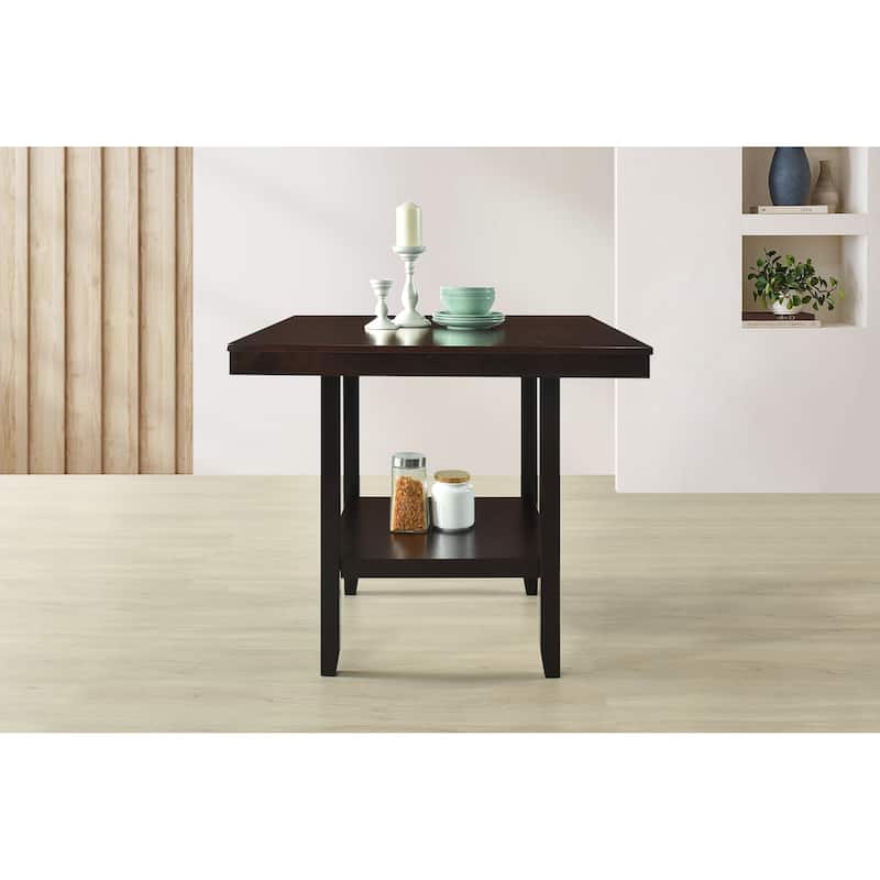 Macon 5-pieces Counter Height Dining Table and Chair - Table only - Cappuccino