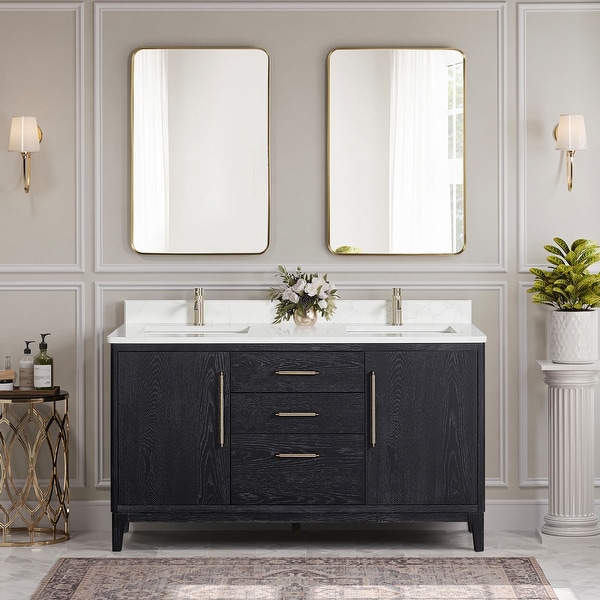 San Double Bath Vanity with Composite Stone Top without