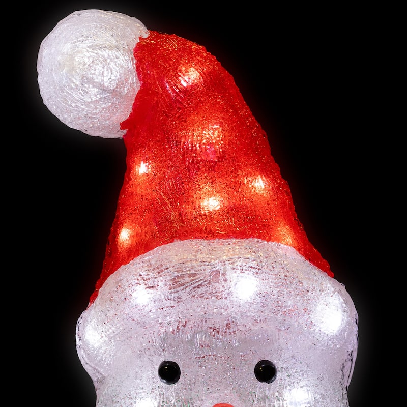 25" Lighted Commercial Grade Acrylic Christmas Snowman Display Decor - White