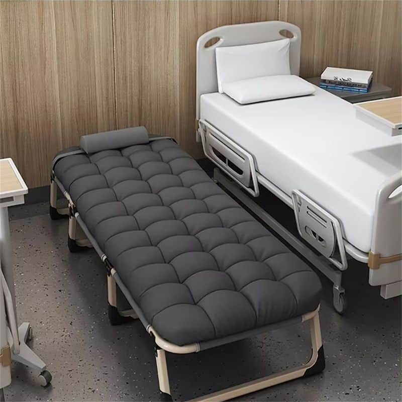 Upholstered Sofa Bed with Pillows, Convertible Single Guest Bed