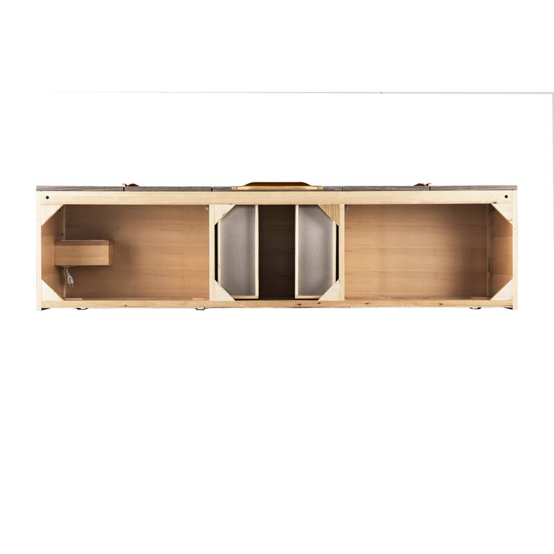 James Martin Vanities 983-V72S-W-G Columbia 72" Single Wall Mounted