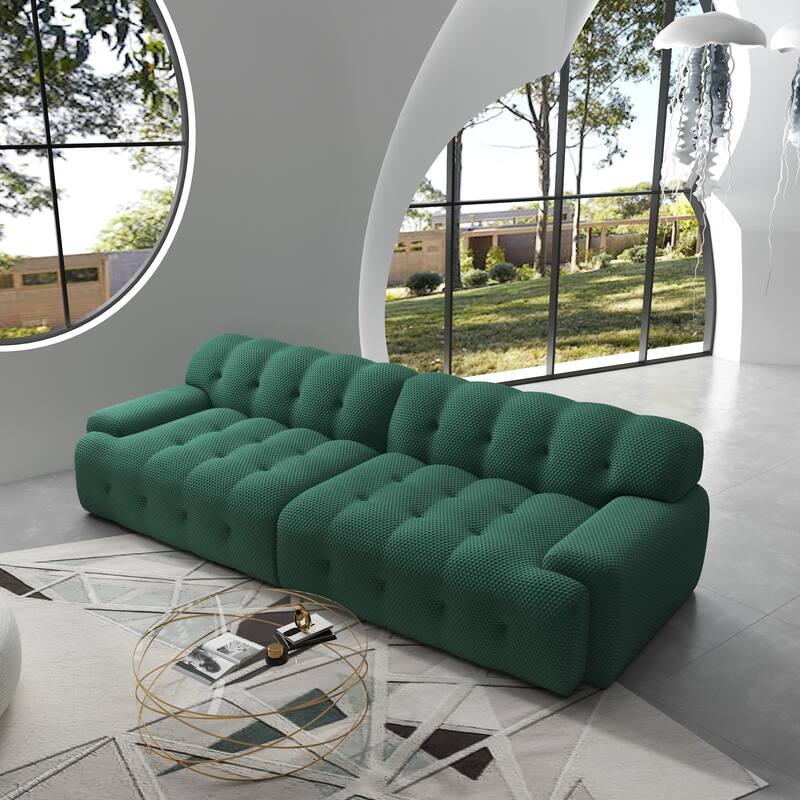 Modern Loveseat Sofa, Luxury 102.4″ Large Size 3 Seater Couch, Comfy Sectional Cloud Sofa Couches for Living Room, Bedroom