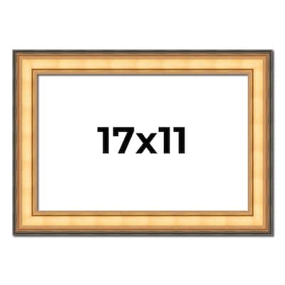 17x11 Frame Gold Plein Aire Solid Wood Picture Frame Width 2 Inches |