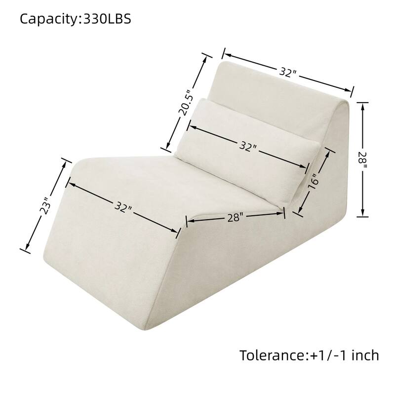 Chenille Memory Foam Floor Chair