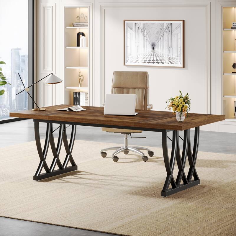 71'' Executive Computer Desk Writing Table for Home Office