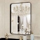 preview thumbnail 54 of 141, Apmir Metal Frame Tempered Glass Bathroom Vanity Mirror for Wall, Cloakroom, Bedroom 32" x 24" - Black