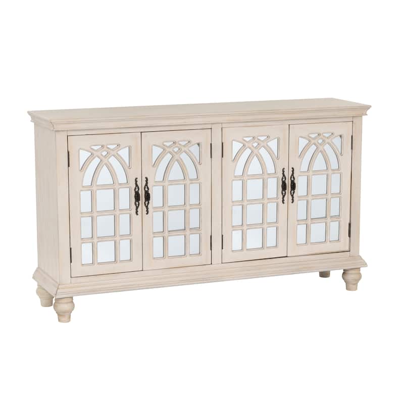 Berkshire 4 Door Mirrored Credenza Cream