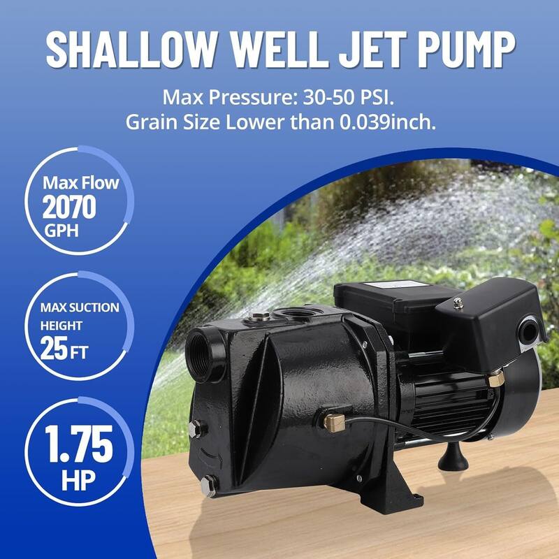 2HP Self-Priming Inground Pool Pump 8896GPH High Flow with Strainer Basket