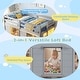 preview thumbnail 20 of 18, Gymax Twin Size Loft Bed w/ LED Lights 2 Doors Underbed Space &
