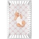 preview thumbnail 3 of 4, Sweet Jojo Designs Pink Bows Girl Fitted Mini Portable Crib Sheet - Blush and White Bow for Ballerina Ballet Princess Collection