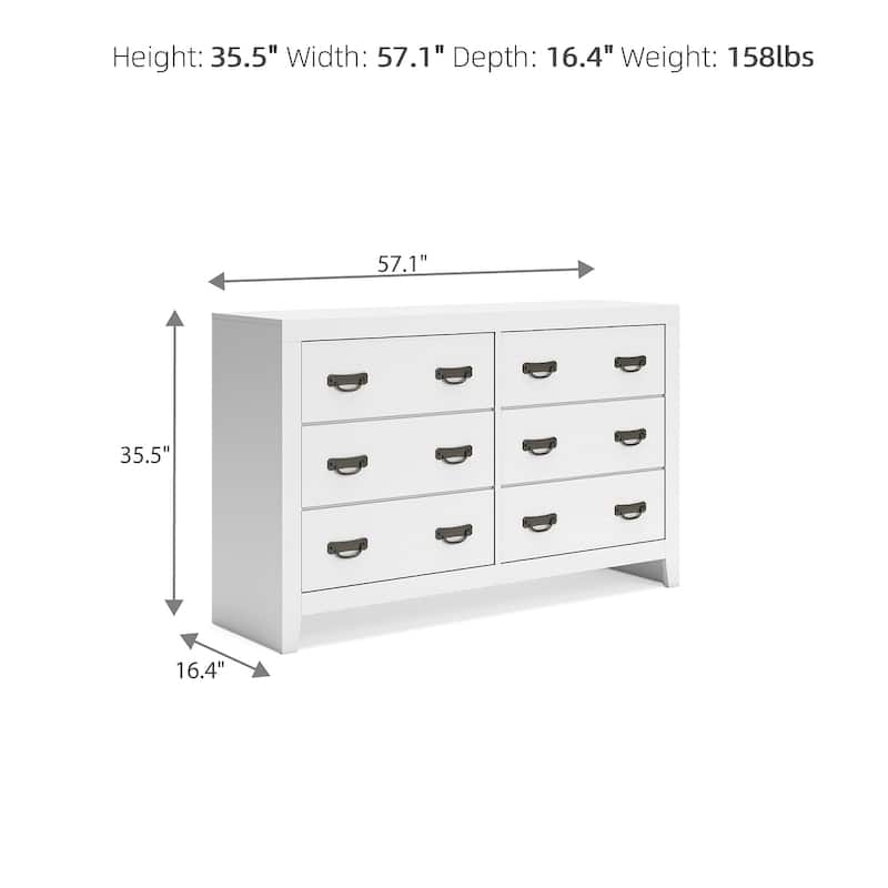 Signature Design by Ashley Binterglen White Dresser