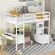 preview thumbnail 25 of 40, Versatile Loft Bed with Desk with 2 Drawers, Storage Shelves & Drawers