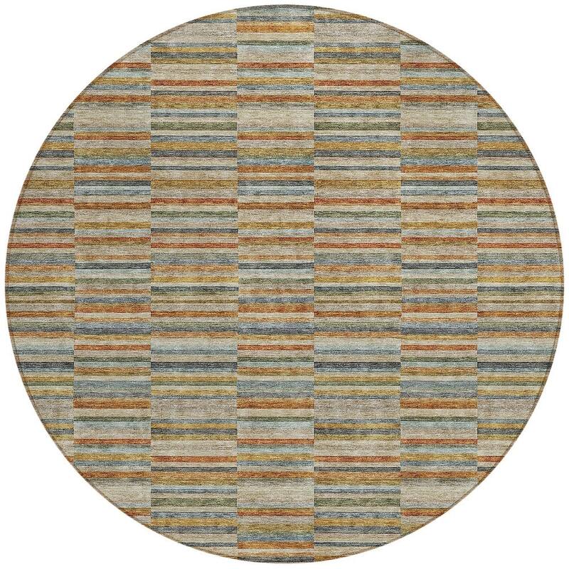 HomeRoots Striped Transitional Rectangle Outdoor Rug