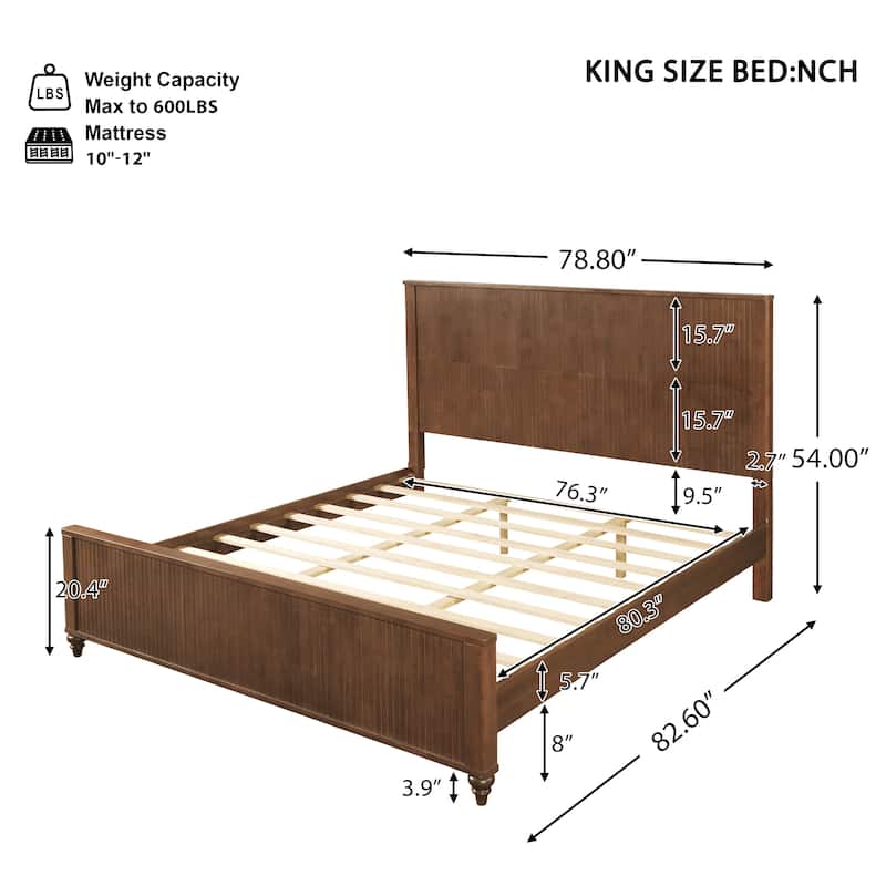 Christopher Knight Home - Modern Wooden Bed Frame with Headboard and Footboard