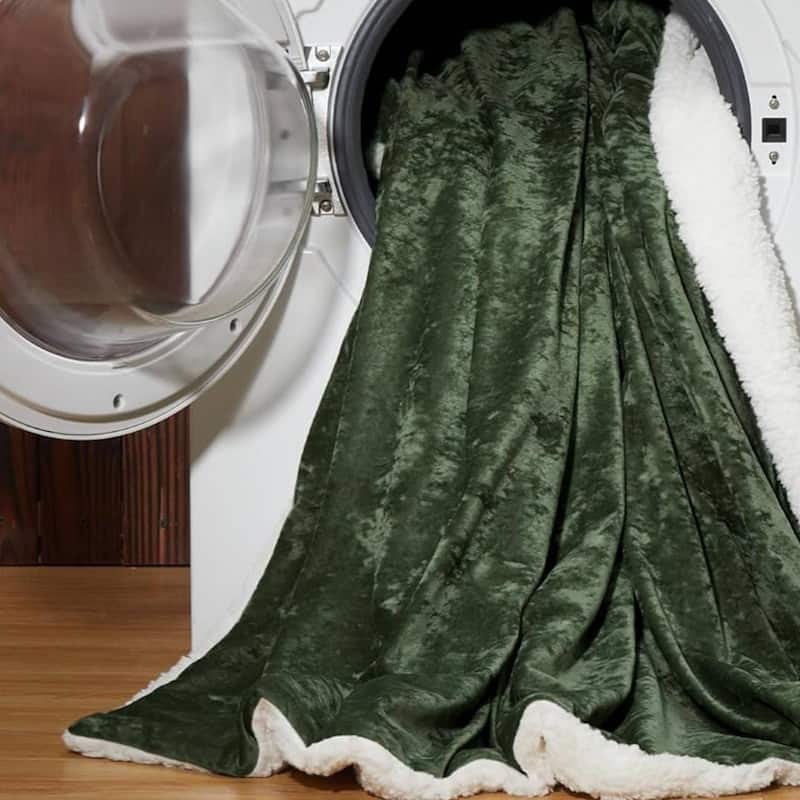 Green Electric Heated Throw Blanket with 4 Heat Levels, Machine Washable - 90"x100"