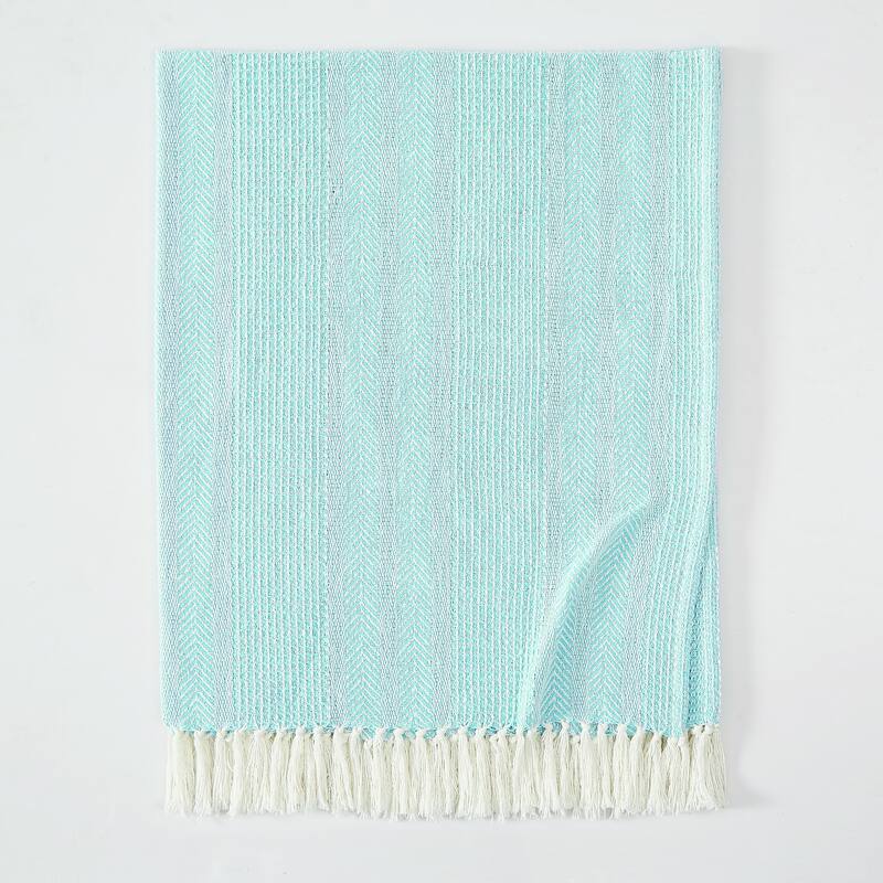 Oceanfront Resort Textured Stripe Throw