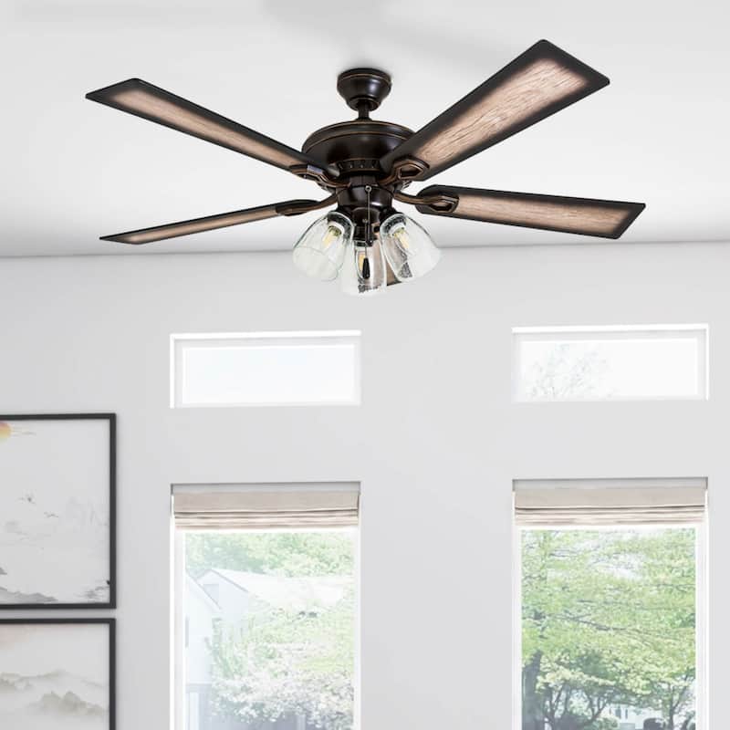 The Gray Barn Hanley Hill Rustic 3-light Ceiling Fan in Oil Rubbed Bronze