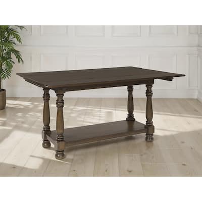 Signature Design by Ashley Sturlayne Brown Flip Top Sofa Table - 60" W x 19" D x 30" H