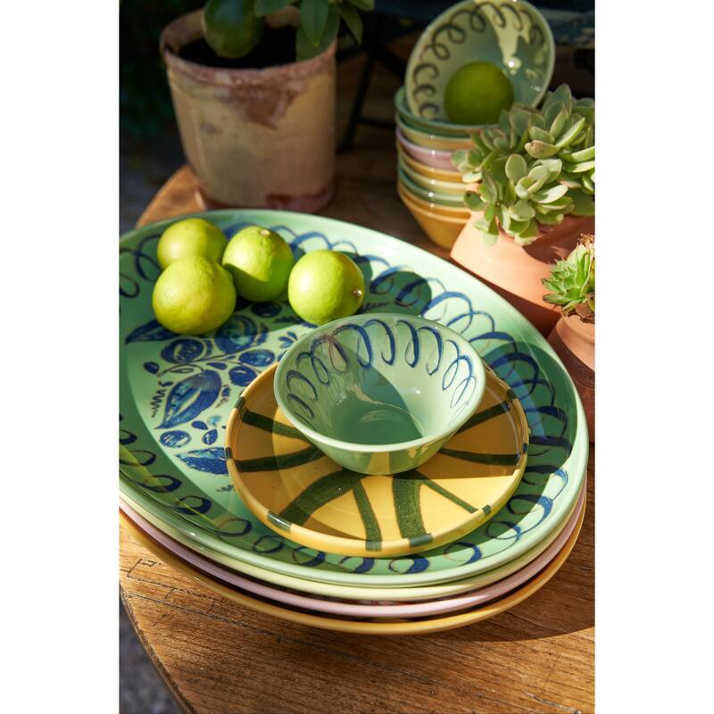 Caravan Amalfi Oval Serving Tray - 15.7" x 11" - 15.7" x 11"