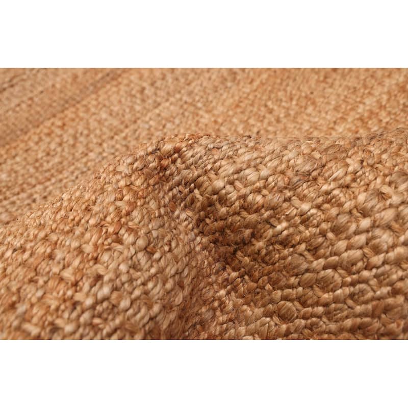 ECARPETGALLERY Braided Weave Palas Denizli Tan Jute Rug - 5'6 x 7'6