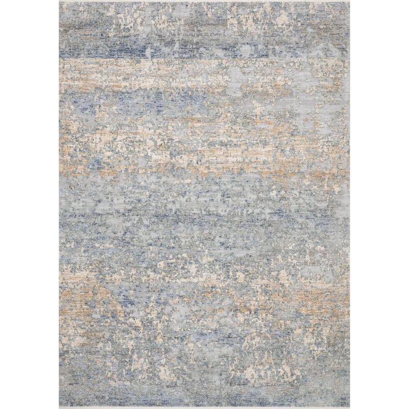 Alexander Home Malina Abstract Modern and Modern Area Rug - 2' x 3'4" - Blue/Gold - Runner/Rectangle
