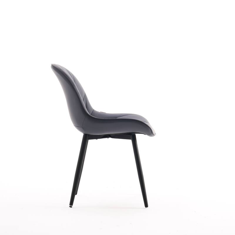 Modern Dining Chairs Set of 2 with Curved Backrest