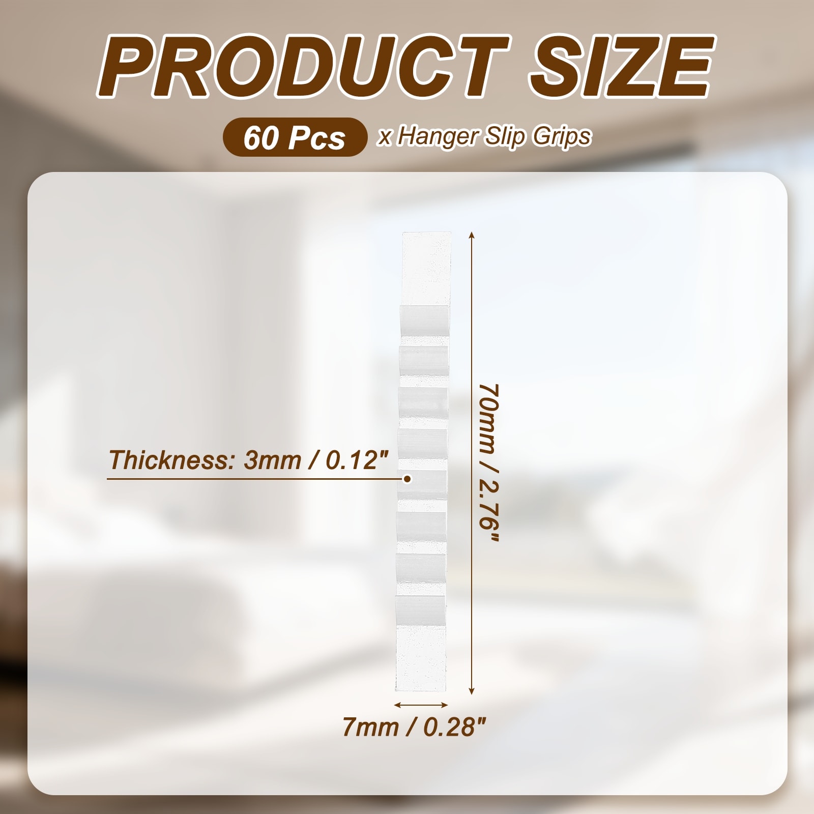 Clothes Hanger Grips Non-Slip Rubber Silicone Clothing Hanger Strips for Wood Plastic Home Stores Use Scale-Like Design