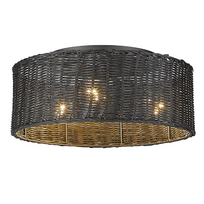 Erma Flush Mount - Matte Black