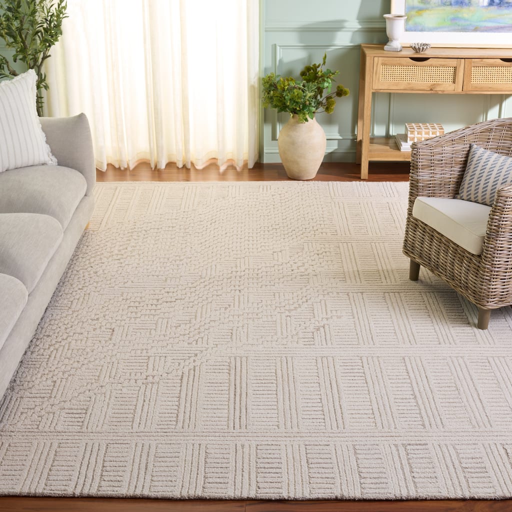 SAFAVIEH Handmade Harvest Niria Modern Contemporary Wool Rug