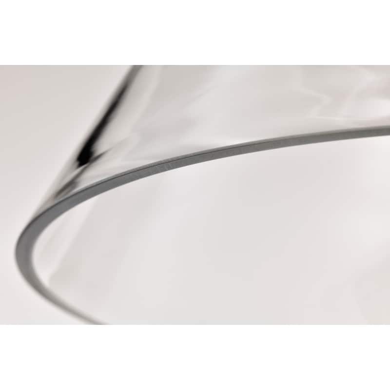 Edmond - 14 Inch LED Semi Flush - Matte Black with Clear Glass