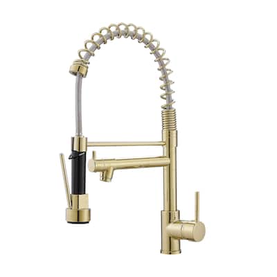 2-Function 1-Handle Commercial Pulldown Kitchen Faucet