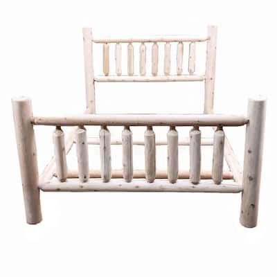 80" X 93-95" X 48" Natural Wood King Bed