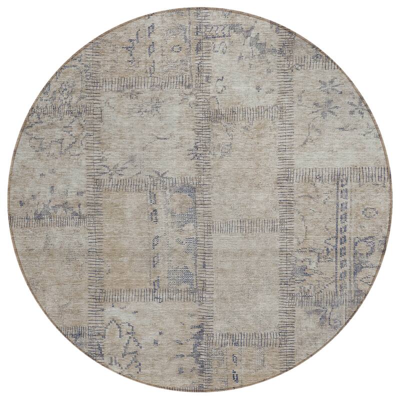 HomeRoots Patchwork Transitional Rectangle Outdoor Rug
