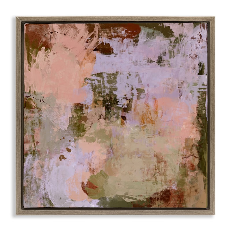 Stupell Rustic Distressed Impression Framed Floater Canvas Wall Art Design By Hayley Michelle - 18 x 18 - Brown