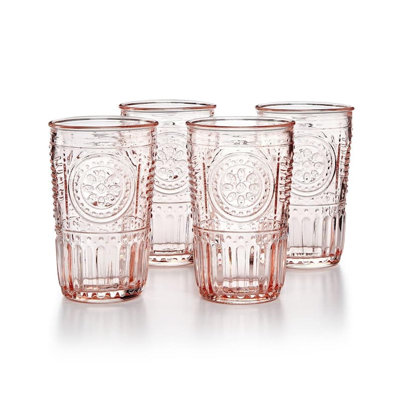 Bormioli Rocco Set Of 4 Romantic Glasses - Set of 4 - Pink
